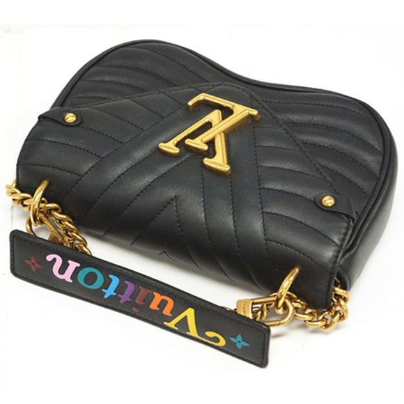 Louis Vuitton Smooth Calf New Wave Chain Bag PM Shoulder Black - Picture 4 of 14